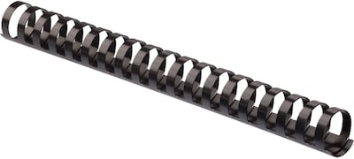 Fellowes 3/4" Plastic Binding Spine Comb, 150 Sheet Capacity, Black, 25/Pack (52509)