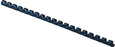 Fellowes 1/4" Plastic Binding Spine Comb, 20 Sheet Capacity, Navy, 100/Pack (52502)