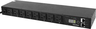 CyberPower Monitored PDU; RM 1U PDU15M8FNET 15A 8-Outlet