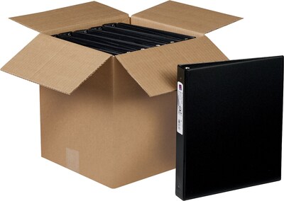 Avery Economy 1 3-Ring Non-View Binders, Black, 12/Pack (03301CT)