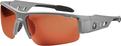 Ergodyne Skullerz® Dagr-PZ Safety Glasses, Matte Gray/Polarized Copper, Anti-Scratch