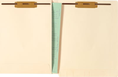 Medical Arts Press® Heavy-Duty End-Tab Fastener Folder w/Full Front Pocket; 2 Fasteners, Positions 1 & 3, Letter Size, 50/Box