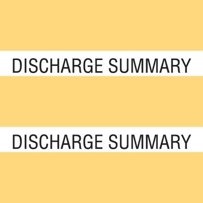 Medical Arts Press® Large Chart Divider Tabs; Discharge Summary, Tan