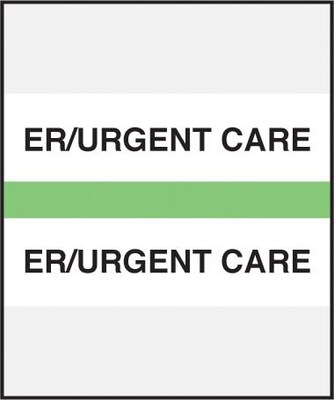 Medical Arts Press® Standard Preprinted Chart Divider Tabs; ER/Urgent Care, Green