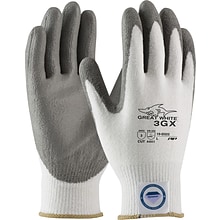 PIP Great White Dyneema Diamond/Lycra 3GX™ Cut-Resistant Polyurethane Coated Gloves, Medium, White/G