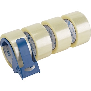 Quill Brand® Acrylic Packing Tape w/Dispenser; 2.6 Mil, 2 X 60 yds., Clear, 4/Pack (ST-QA264RDA)