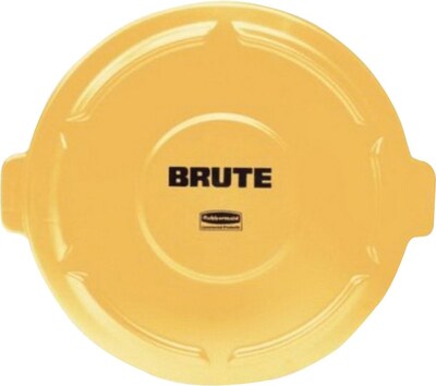 Rubbermaid® Round Brute® Receptable Lids, Yellow, Lid for 32 gal./ 121.12 liter
