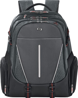 Solo New York Active 17.3 Backpack, Grey, 19 x 12.5 x 6.5