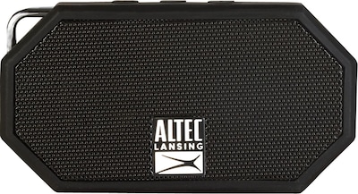 Altec Lansing Mini H20 Speaker Rugged Bluetooth Speaker, Black