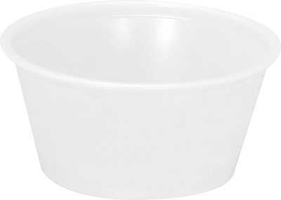 Boardwalk Plastic Souffle/Portion Cups; Translucent, 3-1/4-oz., 2400/Case