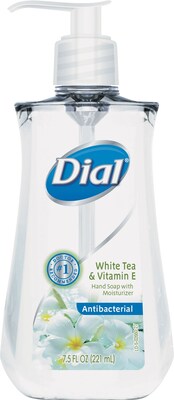 Dial Antibacterial Liquid Hand Soap, White Tea, 7.5 oz. (DIA02660EA)