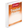 Cardinal Treated ClearVue 1 3-Ring View Binder, White (32100)