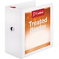 Cardinal ClearVue 5" 3-Ring Non-View Binders, D-Ring, White (32150)