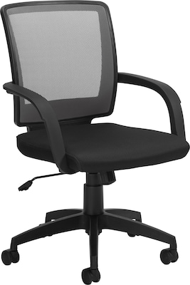 Offices To Go® Managers Chair, Mesh, Gray/Black, Seat: 18 1/2Wx17 1/2D, Back: 18 1/2Hx17 1/2W