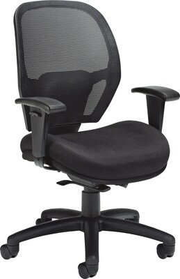 Offices To Go® Weight Sensing Task Chair, Mesh, Black, Seat: 21"W x 17"D, Back: 22"H x 19 1/2"W