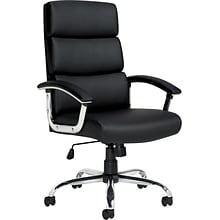 Exec Chair; Luxhide Upholstery, Blk, 21x18