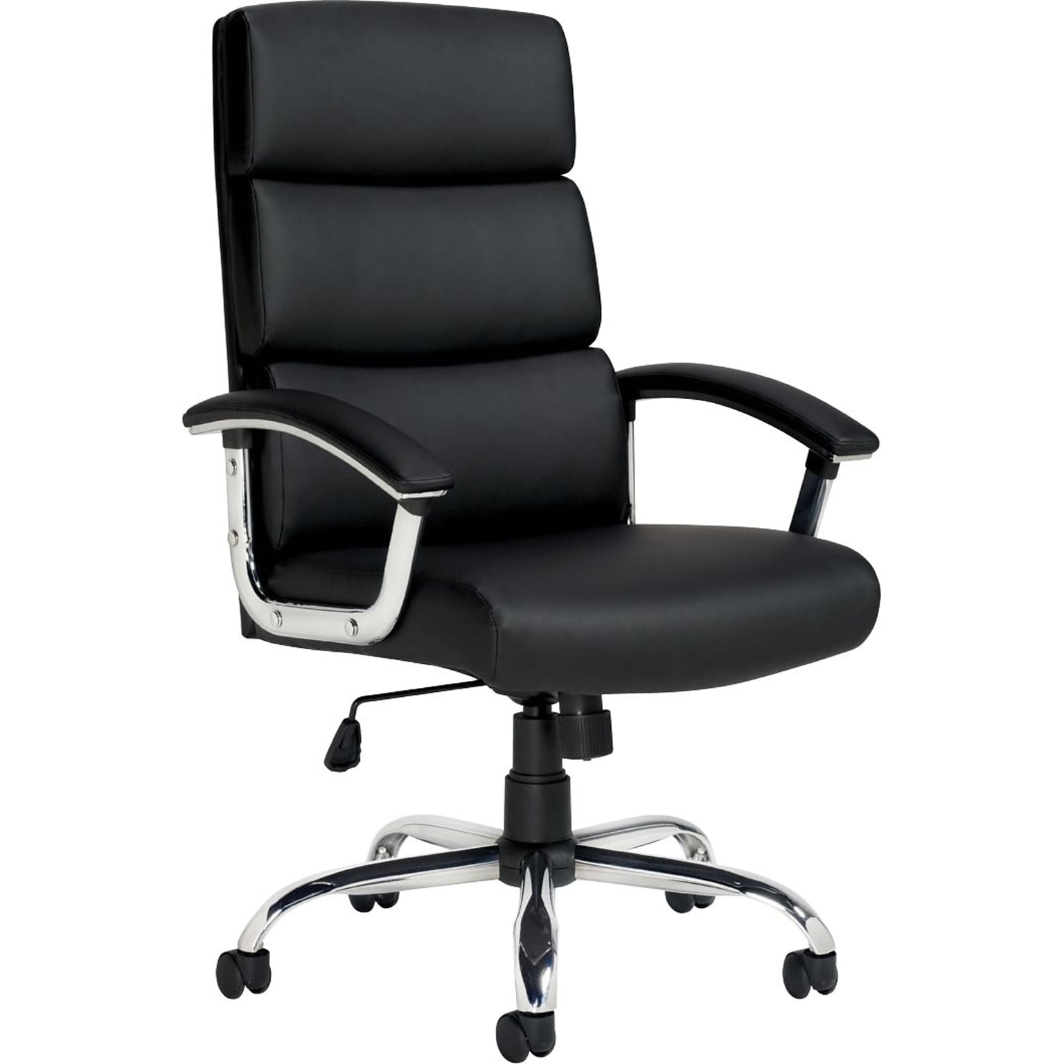 Offices To Go® Executive Chair, Luxhide Upholstery, Black, Seat: 21W x 18D, Back: 24H x 19 1/2W