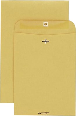 Quality Park Clasp Kraft Envelopes, 10 x 13, Kraft, 100/Box, 5/Carton (37797CT)