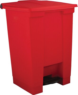 Rubbermaid® Step-on Waste Containers; Red, 12 gallon capacity