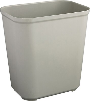 Rubbermaid Fire-Resistant Wastebasket Trash Can, Gray, 7 Gallons