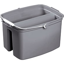 Rubbermaid® Brute Double Bucket, Double Pail, Gray, 17 Qt.