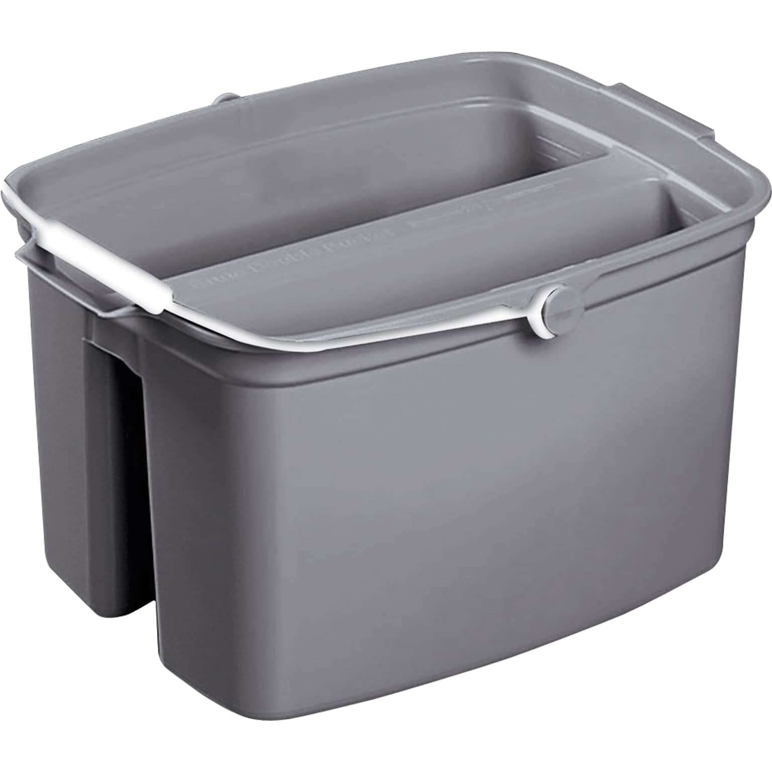 Rubbermaid® Brute Double Bucket, Double Pail, Gray, 17 Qt.