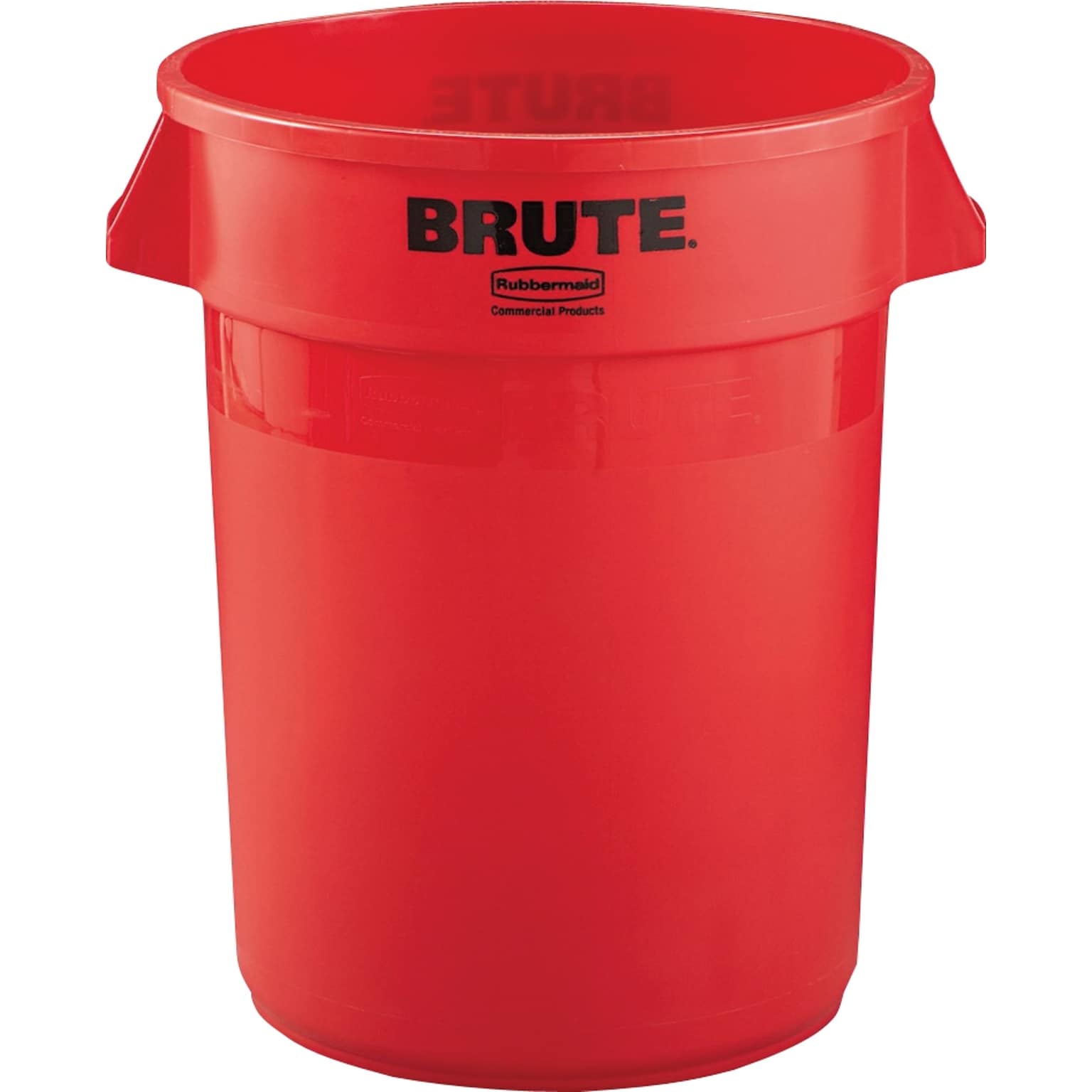 Rubbermaid Brute Plastic Trash Can with no Lid, Red, 32 gal. (FG263200RED)