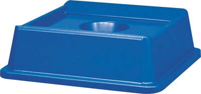 Rubbermaid® Untouchable® Waste Container Lids, Bottle & Can Recycling Top, Dark Blue (FG279100DBLUE)