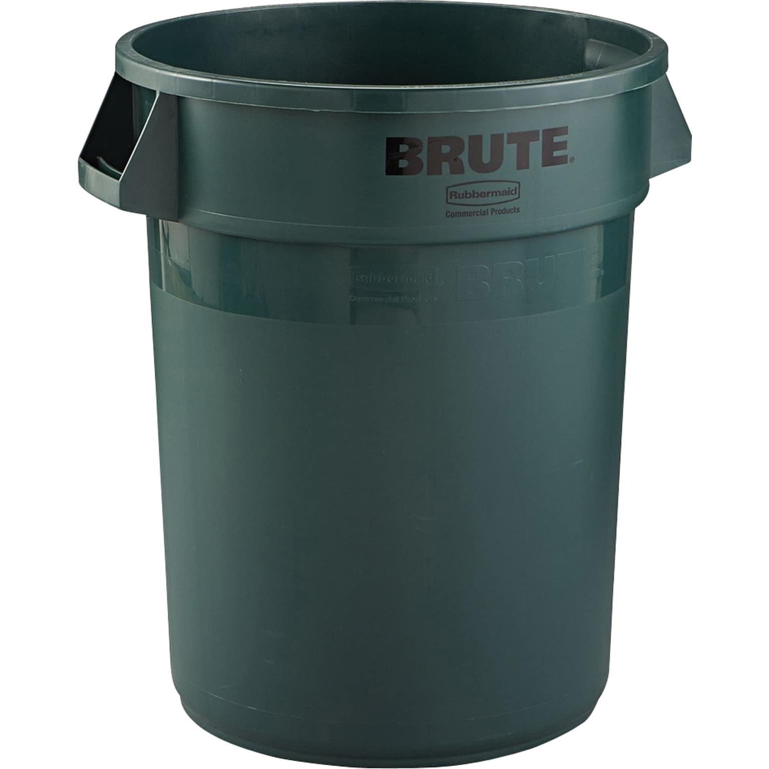 Rubbermaid BRUTE Round Trash Can Container, 32 Gallon, Dark Green