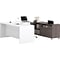Bestar® Pro-Linea U-Desk in Bark Grey & White