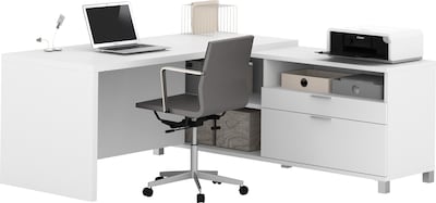 Bestar Pro-Linea L-Desk, White (120863-17)