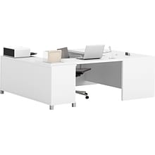 Bestar Pro-Linea 71 U-Desk, White (120861-17)