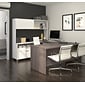 Bestar Pro-Linea 71" U-Desk with Hutch, White/Bark Grey (120880-47)