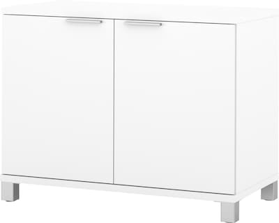 Bestar Pro-Linea 28"H Storage Cabinet with 2 Shelves, White (120879-17)