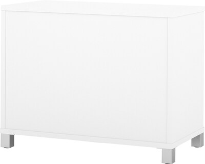 Bestar Pro-Linea 28"H Storage Cabinet with 2 Shelves, White (120879-17)