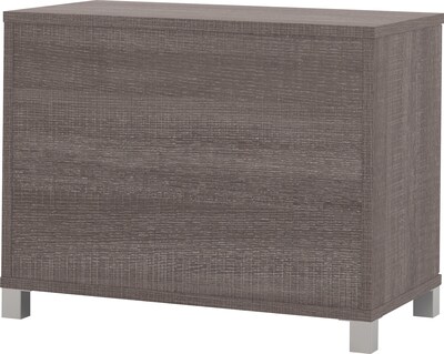 Bestar® Pro-Linea 28" Laminate 2-Shelf Bookcase, Bark Grey (120160-1147)