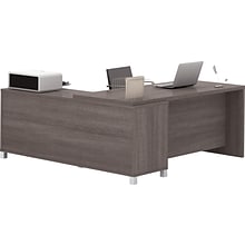 Bestar Pro-Linea 71W L-Desk, Bark Grey (120863-47)