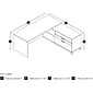 Bestar® Pro-Linea 71"W L-Desk in Bark Grey (120863-47)