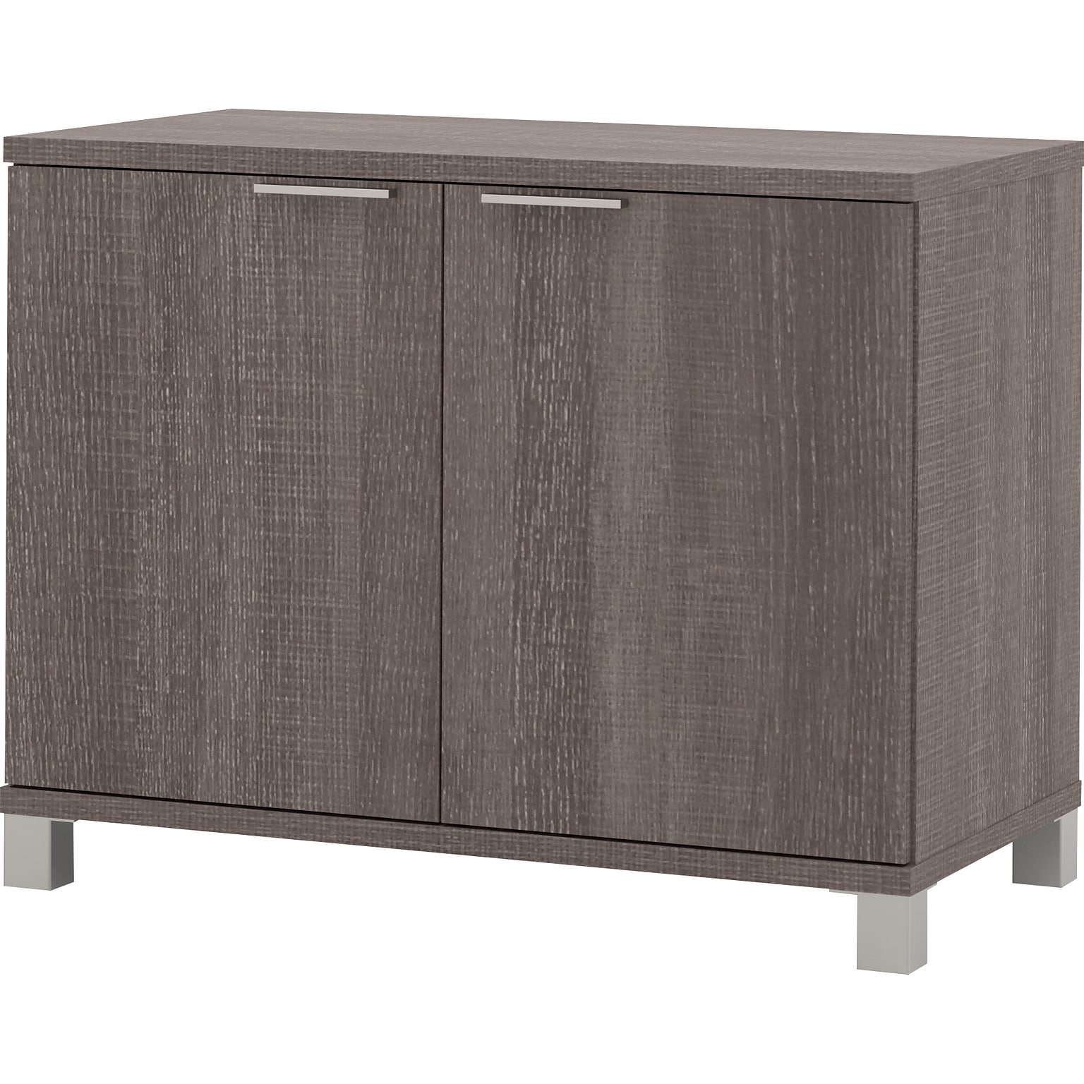 Bestar® Pro-Linea 28 Laminate 2-Door Storage Unit, Bark Grey (120879-47)