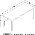 Bestar Pro-Linea Rectangular Activity Table, 71.1 x 29.9 x 29.5, Bark Grey (120401-47)