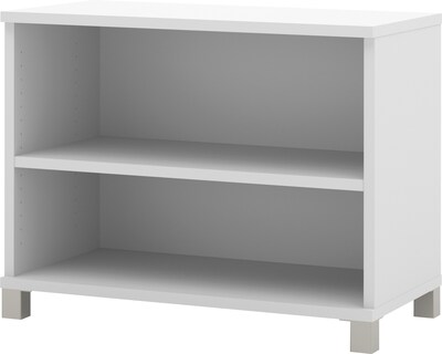 Bestar® Pro-Linea 28 Laminate 2-Shelf Bookcase, White (120160-1117)