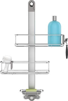 simplehuman Adjustable Shower Caddy, Stainless Steel and Anodized Aluminum