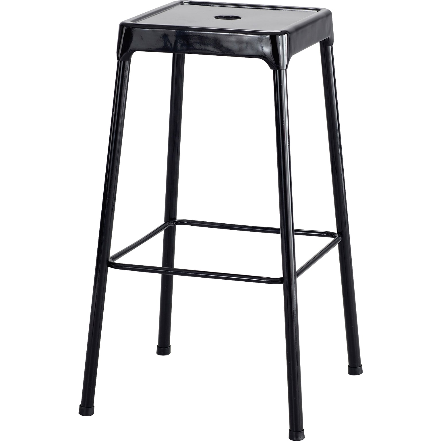 Safco Bar Steel Back Backless Stool, Black (6606BL)