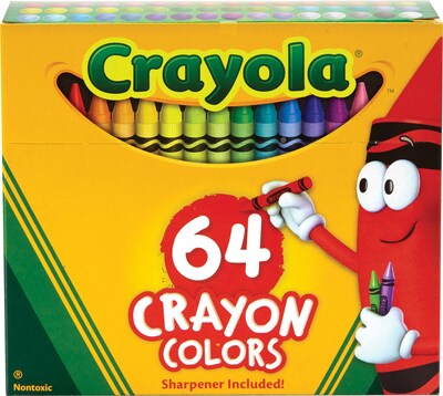 Crayola Crayons with Sharpener, 64 Crayons/Box (52-0064)