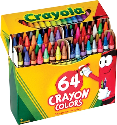 Crayola Crayons with Sharpener, 64 Crayons/Box (52-0064)