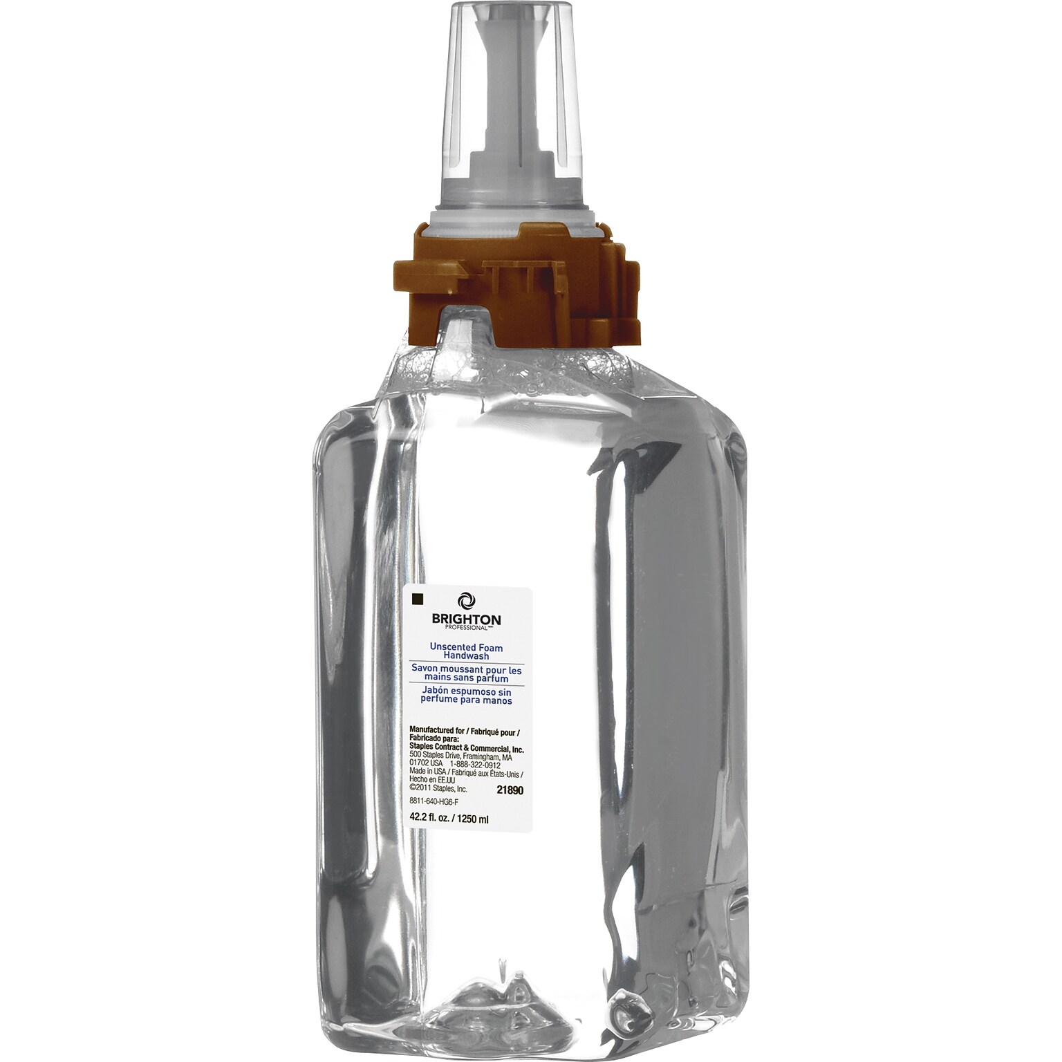 Brighton Professional Foaming Hand Soap Refill for ADX 12 Dispenser, 1250 mL., 3/Carton (21890)