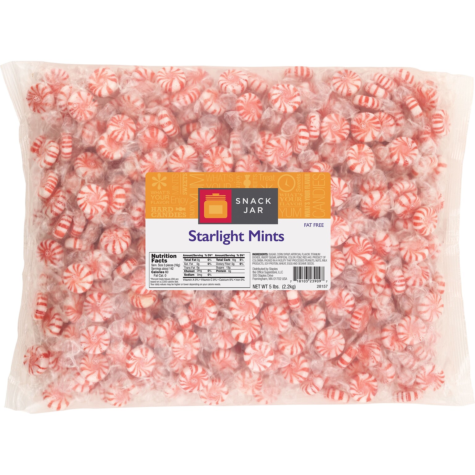Snack Jar™ Starlight Mints, 5 lbs. (MYS23909)