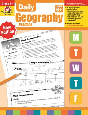 Evan-Moor Daily Geography Practice Resource Book, Grade 6 (EMC3715)