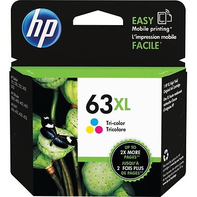 HP 63XL Tri-Color High Yield Ink Cartridge (F6U63AN#140)