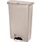 Rubbermaid Slim Jim Resin Front Step-On Trash Can, 18 Gallons, Beige (1883460)